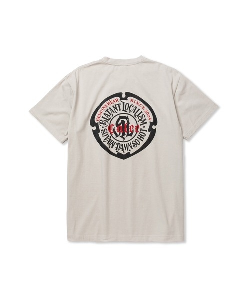 CALEE（キャリー）の「STRETCH EMBLEM LOGO TEE ＜NATURALLY PAINT DESIGN＞（Tシャツ/カットソー・メンズ・ブラック/チャコールグレー/ホワイト/グレー・LARGE/X-LARGE/SMALL/XX-LARGE）」の9枚目の写真