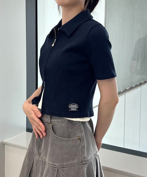 MAGPIEROBIN(マグパイロビン)の「MAGPIE ROBIN/ROLL SPAN カーディガン(カーディガン/ボレロ・レディース・ピンク/ホワイト/ネイビー・FREE)」の14枚目の写真