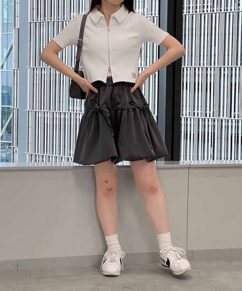 MAGPIEROBIN(マグパイロビン)の「MAGPIE ROBIN/ROLL SPAN カーディガン(カーディガン/ボレロ・レディース・ピンク/ホワイト/ネイビー・FREE)」の18枚目の写真