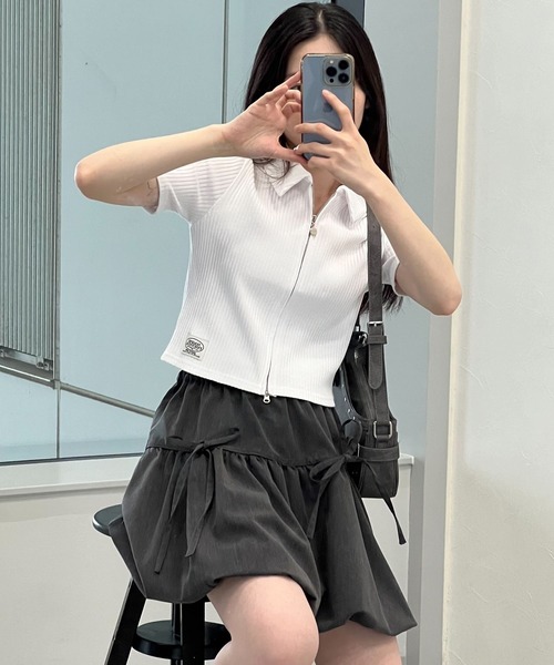 MAGPIEROBIN(マグパイロビン)の「MAGPIE ROBIN/ROLL SPAN カーディガン(カーディガン/ボレロ・レディース・ピンク/ホワイト/ネイビー・FREE)」の19枚目の写真