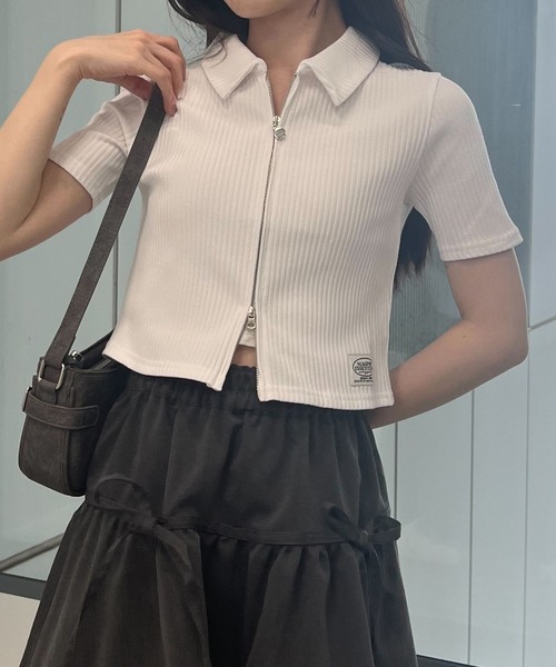 MAGPIEROBIN(マグパイロビン)の「MAGPIE ROBIN/ROLL SPAN カーディガン(カーディガン/ボレロ・レディース・ピンク/ホワイト/ネイビー・FREE)」の21枚目の写真