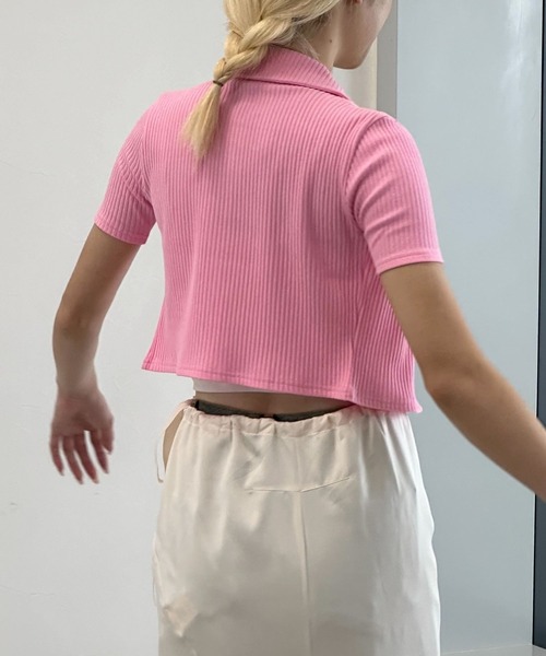 MAGPIEROBIN(マグパイロビン)の「MAGPIE ROBIN/ROLL SPAN カーディガン(カーディガン/ボレロ・レディース・ピンク/ホワイト/ネイビー・FREE)」の9枚目の写真