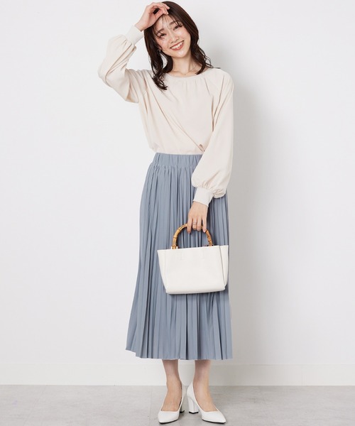 BELLUNA PLUS(ベルーナ)の「洗っても形が崩れにくい!プリーツスカート(スカート・レディース・ベージュ/ライトグリーン/ブラック/グレー・SMALL/MEDIUM/LARGE/X-LARGE)」の8枚目の写真