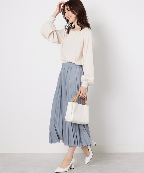 BELLUNA PLUS(ベルーナ)の「洗っても形が崩れにくい!プリーツスカート(スカート・レディース・ベージュ/ライトグリーン/ブラック/グレー・SMALL/MEDIUM/LARGE/X-LARGE)」の9枚目の写真