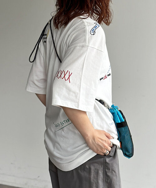 セール】落書き刺繍T2（Tシャツ/カットソー）｜CPCM（シーピー