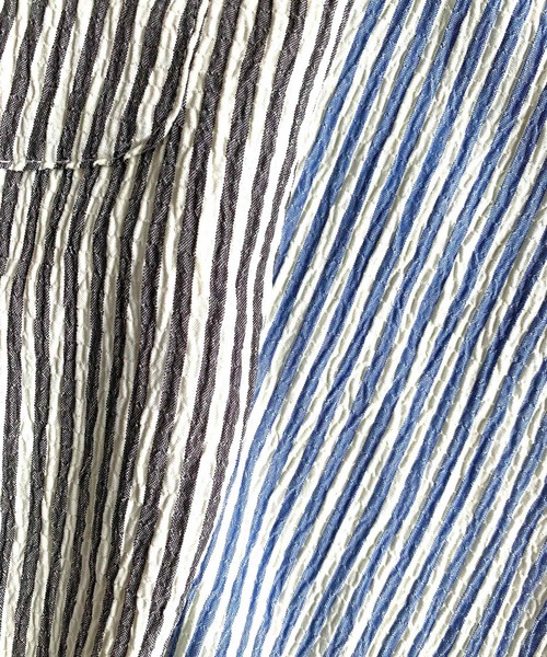 Q(キュー)の「ストライプリラックスパンツ(その他パンツ・レディース・ブルー系/ブラック系・MEDIUM)」の12枚目の写真