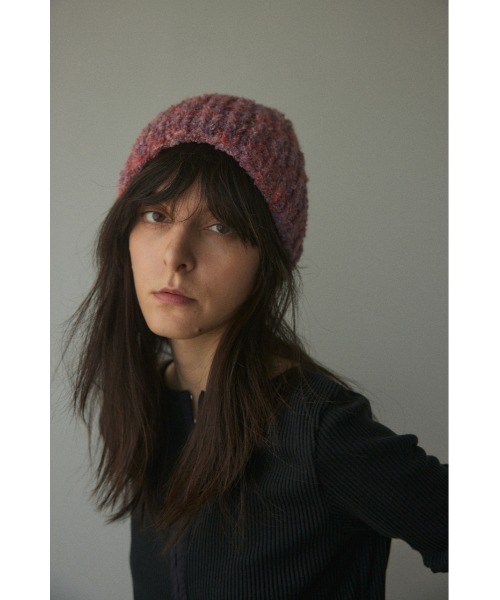 BLACK BY MOUSSY(ブラックバイマウジー)の「unevenness hat(アンイーヴンネスハット)(ニットキャップ/ビーニー・レディース・ピンク系その他/ブルー系その他・FREE)」の5枚目の写真