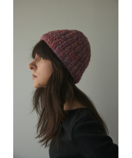BLACK BY MOUSSY(ブラックバイマウジー)の「unevenness hat(アンイーヴンネスハット)(ニットキャップ/ビーニー・レディース・ピンク系その他/ブルー系その他・FREE)」の4枚目の写真