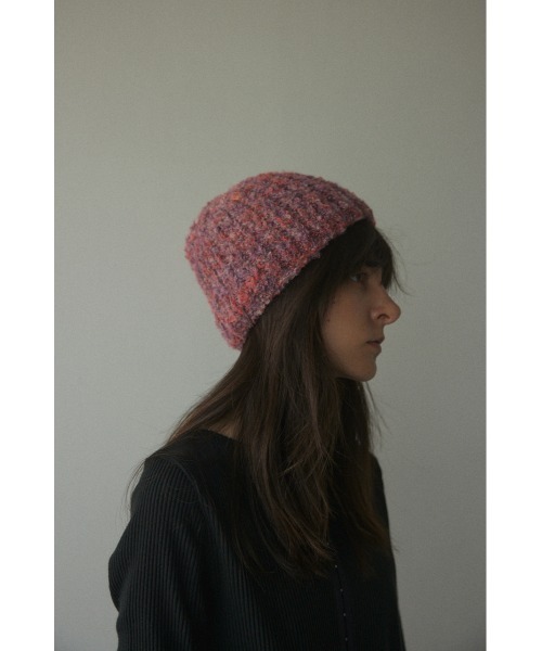BLACK BY MOUSSY(ブラックバイマウジー)の「unevenness hat(アンイーヴンネスハット)(ニットキャップ/ビーニー・レディース・ピンク系その他/ブルー系その他・FREE)」の3枚目の写真