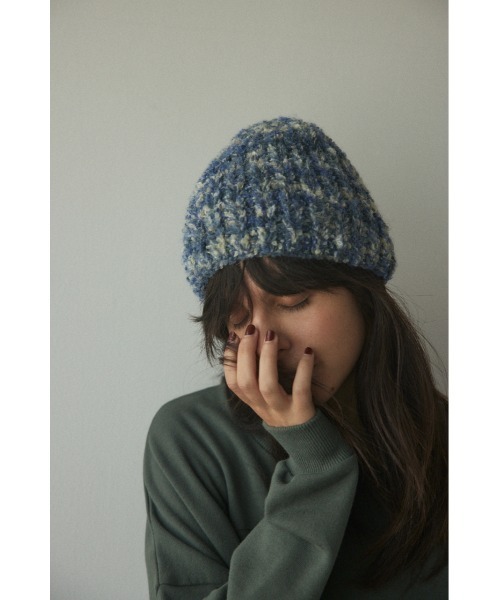 BLACK BY MOUSSY(ブラックバイマウジー)の「unevenness hat(アンイーヴンネスハット)(ニットキャップ/ビーニー・レディース・ピンク系その他/ブルー系その他・FREE)」の18枚目の写真