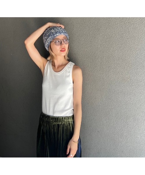 BLACK BY MOUSSY(ブラックバイマウジー)の「unevenness hat(アンイーヴンネスハット)(ニットキャップ/ビーニー・レディース・ピンク系その他/ブルー系その他・FREE)」の19枚目の写真