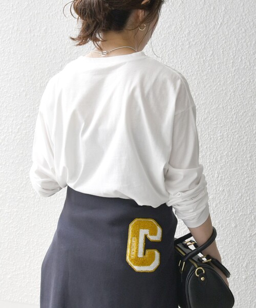 monmimi（モンミミ）の「【SHIPS any別注】monmimi:〈洗濯機可能〉ロゴ プリント ロンTEE 24FW（Tシャツ/カットソー・レディース・チャコールグレー/ホワイト/ピンク・ONE SIZE）」の21枚目の写真