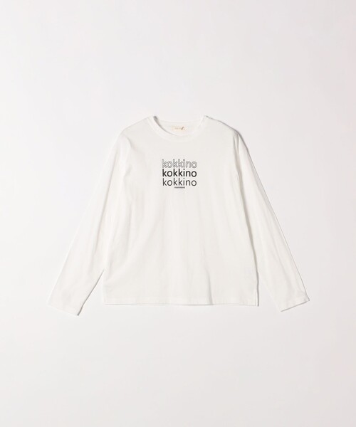 monmimi（モンミミ）の「【SHIPS any別注】monmimi:〈洗濯機可能〉ロゴ プリント ロンTEE 24FW（Tシャツ/カットソー・レディース・チャコールグレー/ホワイト/ピンク・ONE SIZE）」の4枚目の写真