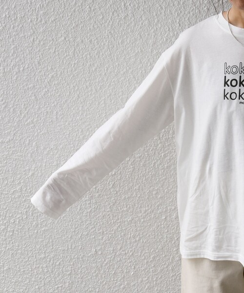 monmimi（モンミミ）の「【SHIPS any別注】monmimi:〈洗濯機可能〉ロゴ プリント ロンTEE 24FW（Tシャツ/カットソー・レディース・チャコールグレー/ホワイト/ピンク・ONE SIZE）」の17枚目の写真