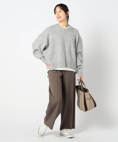 Grand PARK（グランドパーク）の「裏起毛 BOXプリーツパンツ（その他パンツ・レディース・ベージュ/ブラウン/ブラック/チャコールグレー・LARGE/MEDIUM）」の13枚目の写真