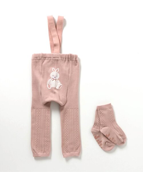 apres les cours（アプレレクール）の「おしりモチーフレギンスセット（レギンス/スパッツ・キッズ・ピンク/アイボリー・80）」の5枚目の写真