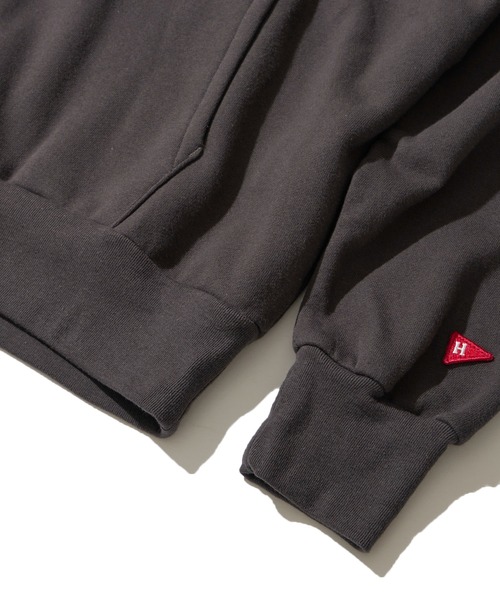 Healthknit】Classic Sweat Henley-Hoodie L/S / ヘンリーネック プル