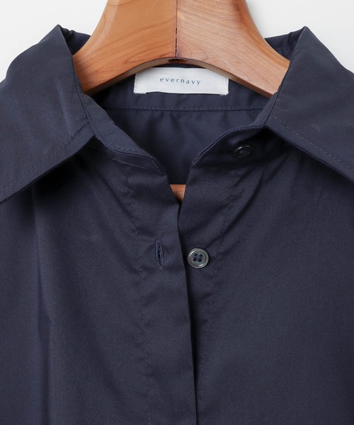evernavy（エバーネイビー）の「イージーケアオーバーサイズドロップ長袖シャツ（シャツ/ブラウス・レディース・ブラック/ホワイト/ネイビー/サックスブルー/ライトブルー・M/L）」の16枚目の写真