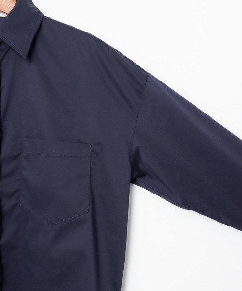 evernavy（エバーネイビー）の「イージーケアオーバーサイズドロップ長袖シャツ（シャツ/ブラウス・レディース・ブラック/ホワイト/ネイビー/サックスブルー/ライトブルー・M/L）」の15枚目の写真