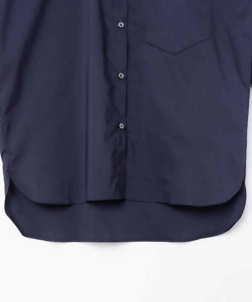 evernavy（エバーネイビー）の「イージーケアオーバーサイズドロップ長袖シャツ（シャツ/ブラウス・レディース・ブラック/ホワイト/ネイビー/サックスブルー/ライトブルー・M/L）」の9枚目の写真