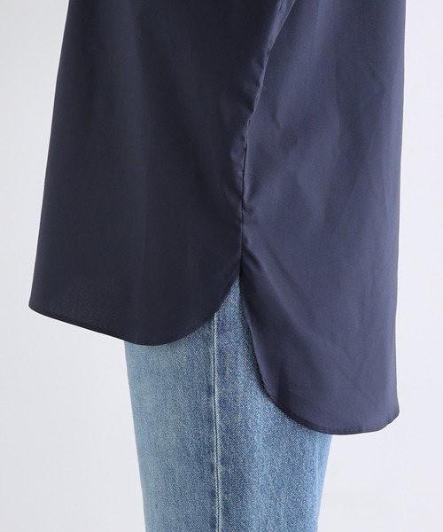 evernavy（エバーネイビー）の「イージーケアオーバーサイズドロップ長袖シャツ（シャツ/ブラウス・レディース・ブラック/ホワイト/ネイビー/サックスブルー/ライトブルー・M/L）」の21枚目の写真