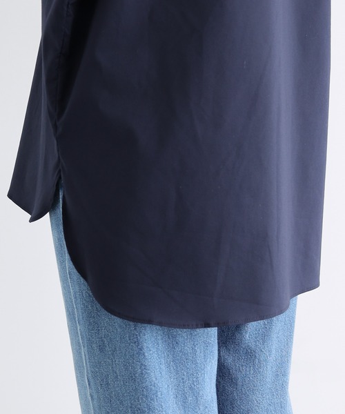 evernavy（エバーネイビー）の「イージーケアオーバーサイズドロップ長袖シャツ（シャツ/ブラウス・レディース・ブラック/ホワイト/ネイビー/サックスブルー/ライトブルー・M/L）」の20枚目の写真