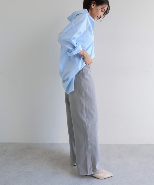 セール】イージーケアオーバーサイズドロップ長袖シャツ（シャツ