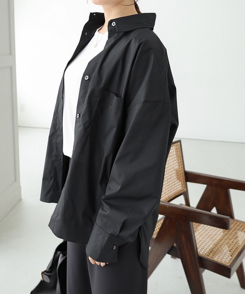 イージーケアオーバーサイズドロップ長袖シャツ（シャツ/ブラウス