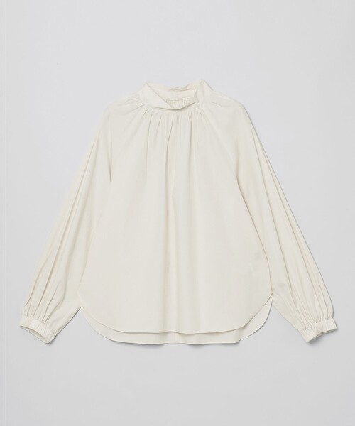 GREY LABEL ギャザースタンドブラウスGREY LABEL ギャザースタンドブラウス