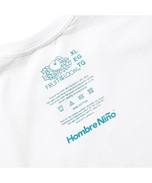 Hombre Nino（オンブレニーニョ）の「Hombre Nino FRUIT OF THE LOOM HN0242-CT0010（Tシャツ/カットソー・メンズ・ホワイト/ブラック・X-LARGE/XX-LARGE/LARGE）」の3枚目の写真