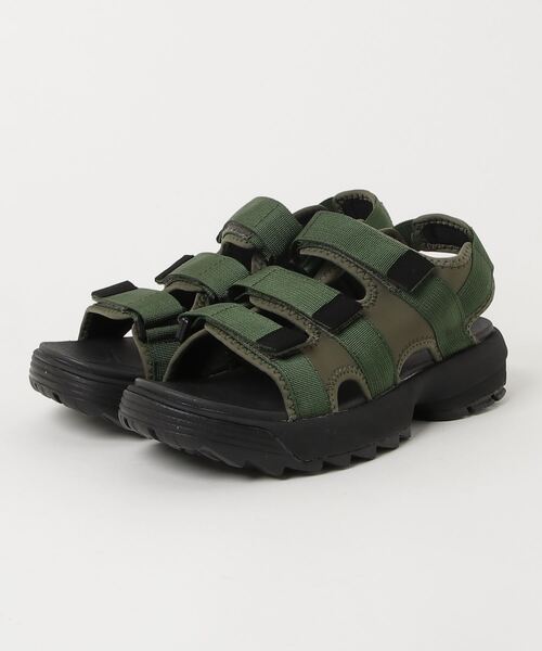 THE BAREFOOT(ベアフット)の「【 Grand Colony / グランドコロニー 】厚底 テープ ベルト スポーツサンダル 3BELT SANDAL(サンダル・メンズ・オリーブドラブ/ホワイト/ブラック・M/L/S)」の3枚目の写真