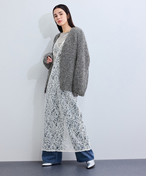 セール】アルパカタッチヤーンニットカーディガン（カーディガン