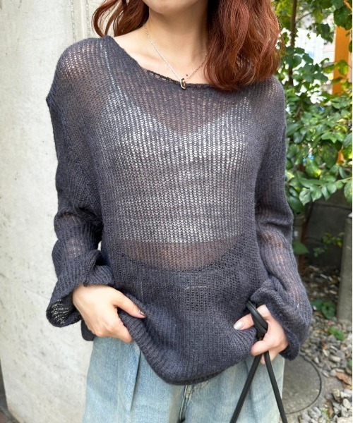 【美品】Sov. ヘビーモヘアニット　アルパカ　グレー　38 Mサイズ相当 楽天市場】「 推し イニシャル 」 ざっくり □一部8月中旬入荷