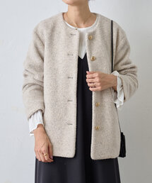 BEARDSLEY | ブークレー金ボタンジャケット(ノーカラージャケット)