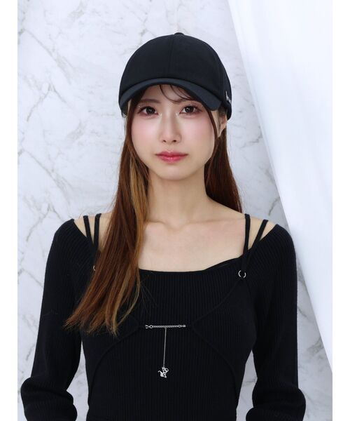 EATME（イートミー）の「BACKダブルリボンキャップ（キャップ・レディース・ブラック/ホワイト・FREE）」の6枚目の写真