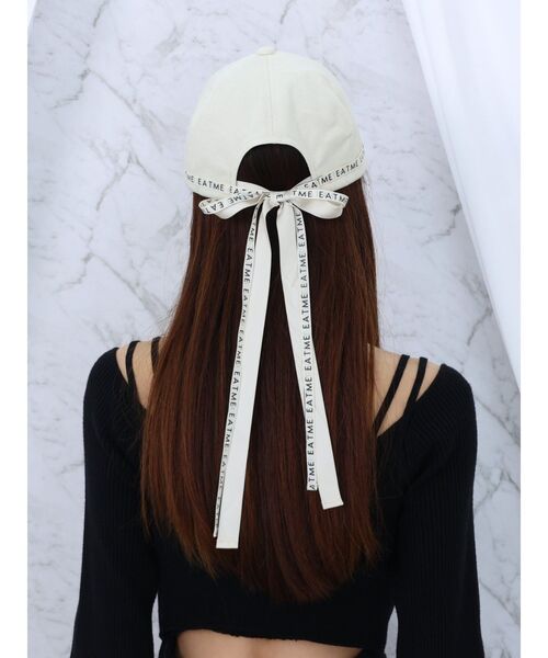EATME（イートミー）の「BACKダブルリボンキャップ（キャップ・レディース・ブラック/ホワイト・FREE）」の10枚目の写真