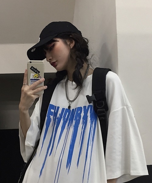 NOWLE(ノウル)の「【NOWLE】ink dripping Tシャツ(Tシャツ/カットソー・メンズ・ブラック/ホワイト・LARGE/X-LARGE/MEDIUM)」の1枚目の写真