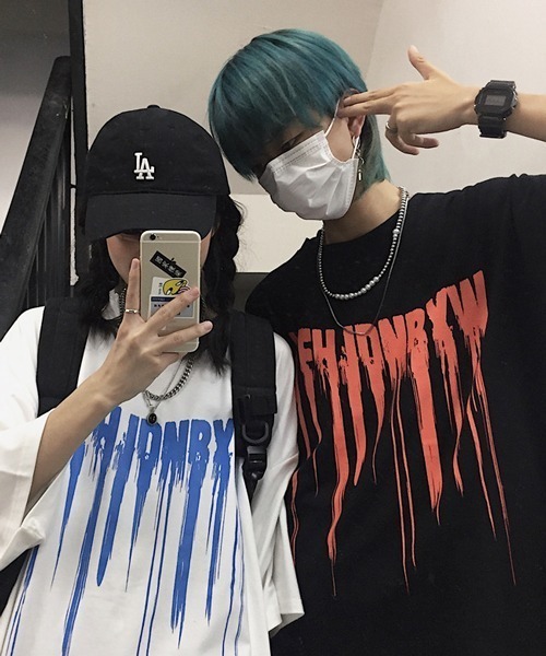 NOWLE(ノウル)の「【NOWLE】ink dripping Tシャツ(Tシャツ/カットソー・メンズ・ブラック/ホワイト・LARGE/X-LARGE/MEDIUM)」の3枚目の写真