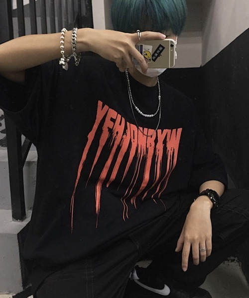 NOWLE(ノウル)の「【NOWLE】ink dripping Tシャツ(Tシャツ/カットソー・メンズ・ブラック/ホワイト・LARGE/X-LARGE/MEDIUM)」の8枚目の写真