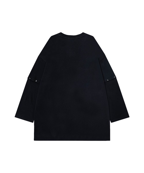 Honey Cinnamon（ハニーシナモン）の「pink ribbon 袖スリットロンT（Tシャツ/カットソー・レディース・ブラック/ホワイト・FREE）」の9枚目の写真