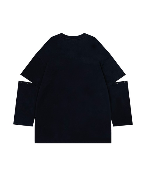 Honey Cinnamon（ハニーシナモン）の「pink ribbon 袖スリットロンT（Tシャツ/カットソー・レディース・ブラック/ホワイト・FREE）」の11枚目の写真