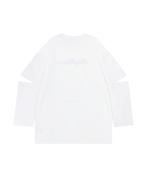 Honey Cinnamon（ハニーシナモン）の「pink ribbon 袖スリットロンT（Tシャツ/カットソー・レディース・ブラック/ホワイト・FREE）」の19枚目の写真