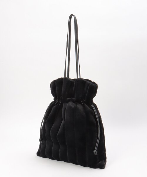 ikka(イッカ)の「エコファーパッチワークトートバッグ(トートバッグ・レディース・ブラック/ベージュ/ホワイト/グリーン・FREE)」の12枚目の写真