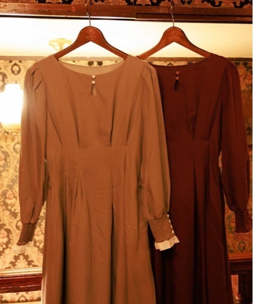 axes femme(アクシーズファム)の「ベルシックワンピース(ワンピース・レディース・ブラック/パープル/カーキ・FREE)」の7枚目の写真