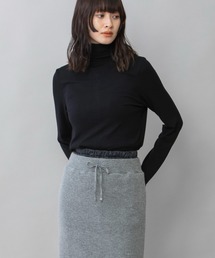Munich | ビスコースウールストレッチリブ 2wayタートルネックトップス(Tシャツ/カットソー)