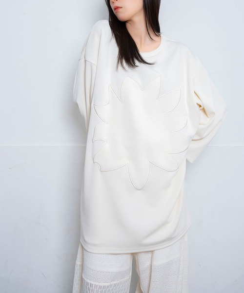 Nora Lily(ノラリリー)の「【Nora Lily】Graphic Print Cut Top(UNISEX)(Tシャツ/カットソー・メンズ・ホワイト/ブラック/パープル・FREE)」の1枚目の写真