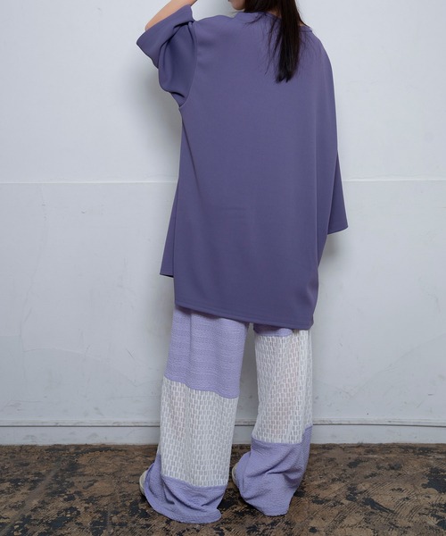 Nora Lily(ノラリリー)の「【Nora Lily】Graphic Print Cut Top(UNISEX)(Tシャツ/カットソー・メンズ・ホワイト/ブラック/パープル・FREE)」の7枚目の写真