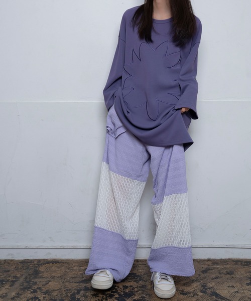 Nora Lily(ノラリリー)の「【Nora Lily】Graphic Print Cut Top(UNISEX)(Tシャツ/カットソー・メンズ・ホワイト/ブラック/パープル・FREE)」の6枚目の写真