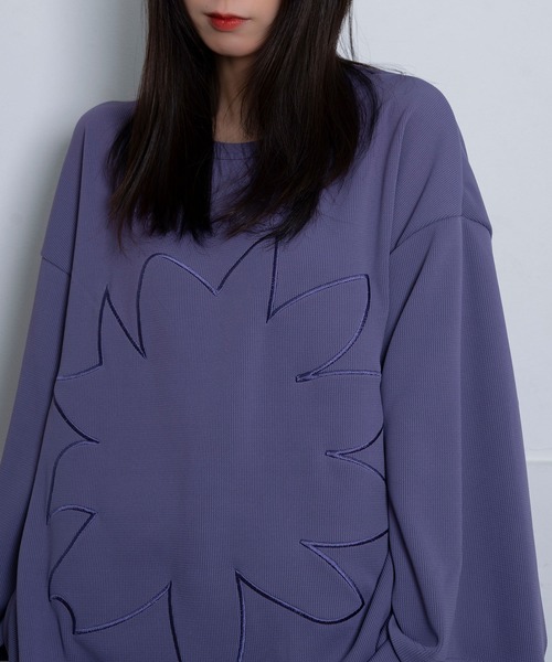 Nora Lily(ノラリリー)の「【Nora Lily】Graphic Print Cut Top(UNISEX)(Tシャツ/カットソー・メンズ・ホワイト/ブラック/パープル・FREE)」の5枚目の写真