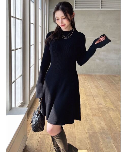 セール】ラグランスリーブニットワンピース【S】（ワンピース